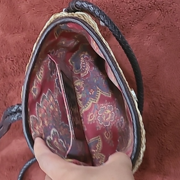 Brighton Tan and Brown Crossbody Bag with Woven Texture - Picture 6 of 9